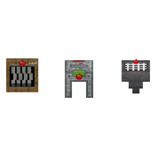 Item Filters rendered placed on blocks: Funnel, Item Splitter, Hopper