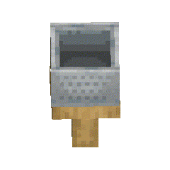 An animated image of a Minecart rotating on top of a Turntable.