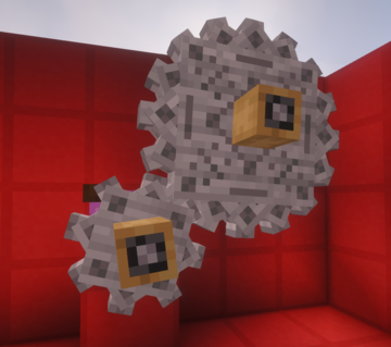 Large Steel Gear and Steel Gear rotating together