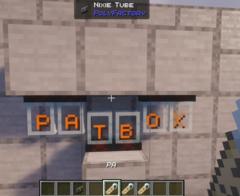 Nixie Tubes displaying static data applied from Nametags.