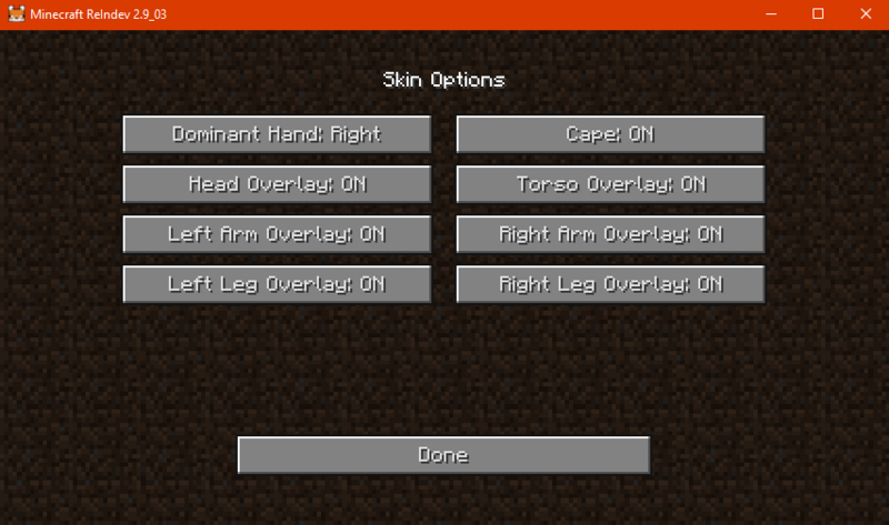 File:FoxLoader Minecraft ReIndev Skin Options Page.png