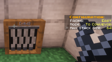 The info screen that pops up when targetting blocks with the Wrench that are configurable.