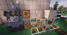 A starter chicken "crush farm" or breeder with the Mechanical Placer using the seeds placed inside as if it were the player, also generating experience (1.21.11).